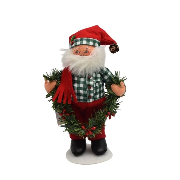 Annalee Dolls Northwoods Christmas Santa on White Base 410518 - Picture 1 of 6